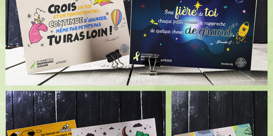 Cartes postales de persévérance – Un message, un jeu !