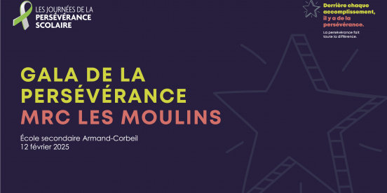 Gala des ambassadrices et des ambassadeurs de la persévérance scolaire de la MRC Les Moulins