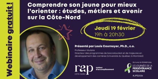 Comprendre son jeune pour mieux l'orienter : études, métiers et avenir sur la Côte-Nord